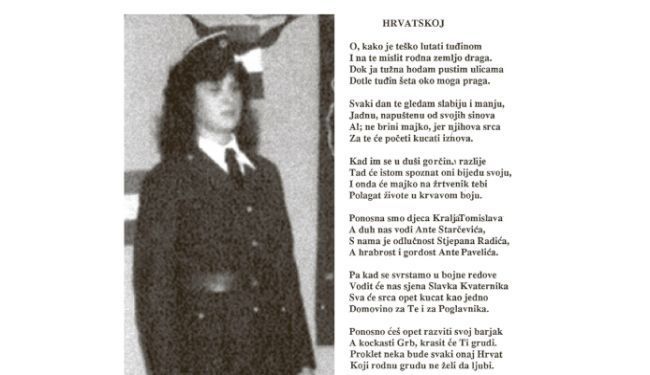 „DOMOVINO ZA TE I POGLAVNIKA“: Pjesmuljci koje je Ruža Tomašić recitirala u ustaškoj uniformi