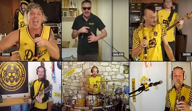 ZEMLJA GORI: Trominutni "koncert" Dubioze kolektiv i Dine Šarana iz karantene