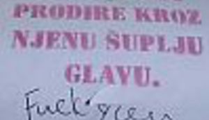 Eksplicitne anti-ženske izjave kao javni plakati