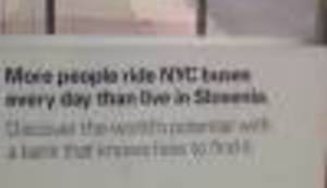 Oglas: "Više se ljudi svakodnevno vozi busevima u New Yorku nego što ih živi u Sloveniji"