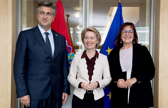 Andrej Plenković - Dubravka Šuica - Ursula von der Leyen