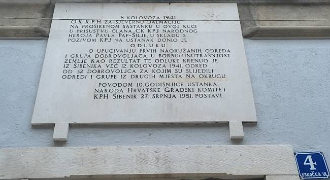 Spomen ploča Šibenik