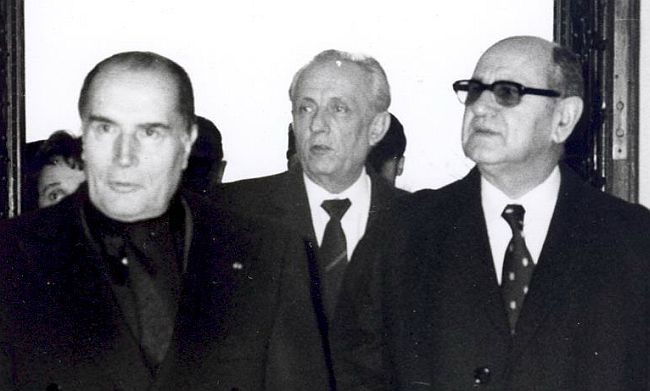 Fran&ccedil;ois Mitterrand i Mika Špiljak