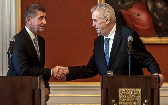 Andrej Babiš, Miloš Zeman