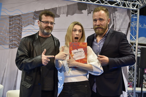 Kruno Lokotar, Tea Mamut i Ivan Pažanin na predstavljanju Hrvatske kuharice