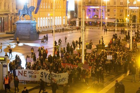 Noćni marš u Zagrebu