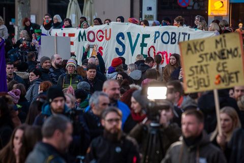 Noćni marš u Zagrebu