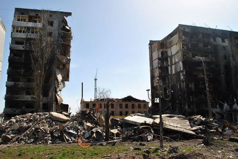 Uništeni blok zgrada